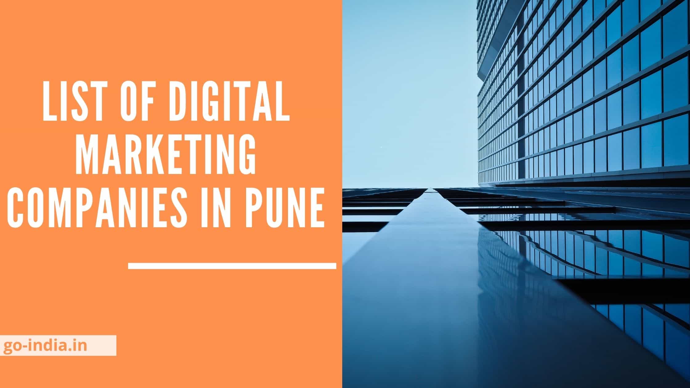 List Of Digital Marketing Companies in Pune