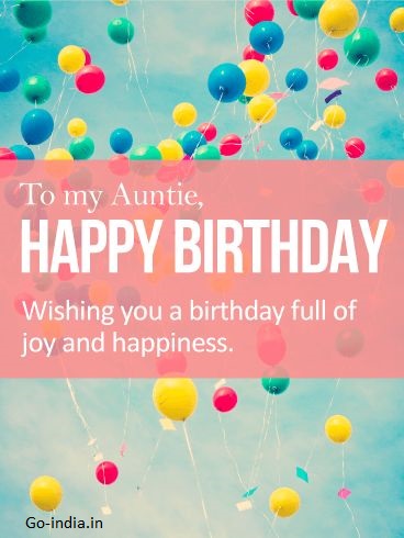 birthday wishes for aunt images