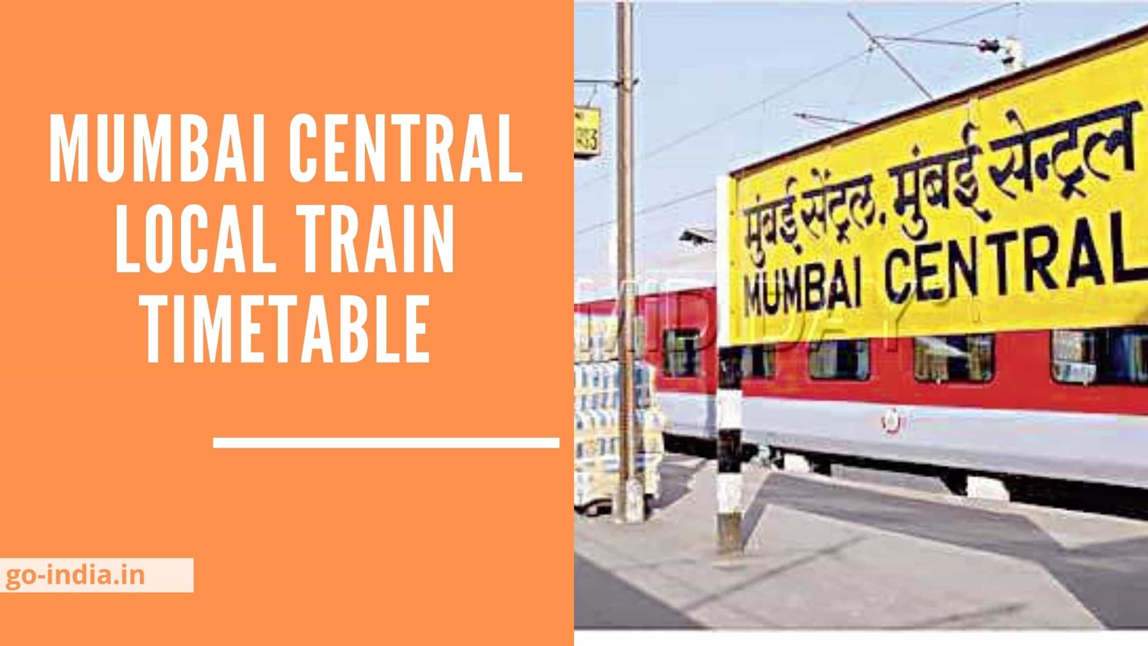 Mumbai Central Local Train Timetable