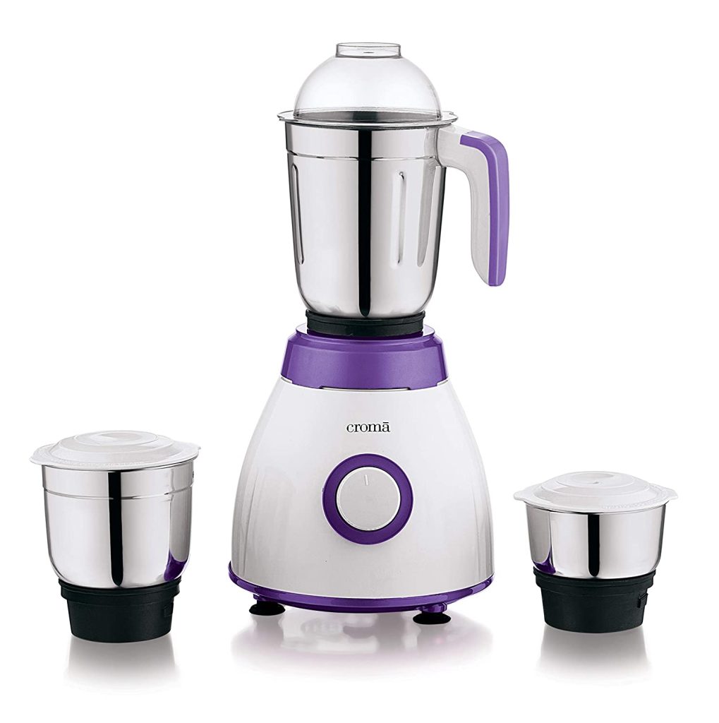 Croma 500W Mixer Grinder with 3 Stainless Steel