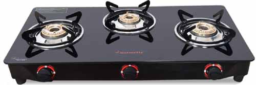 1) Butterfly Smart Glass 3 Burner Gas Stove